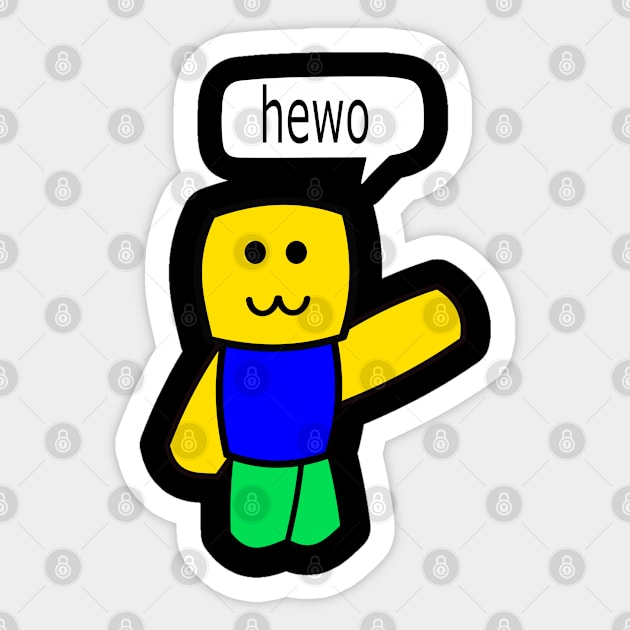 Funny Hewo Trendy Video Game Gift for Boys Girls Sticker by JPDesigns